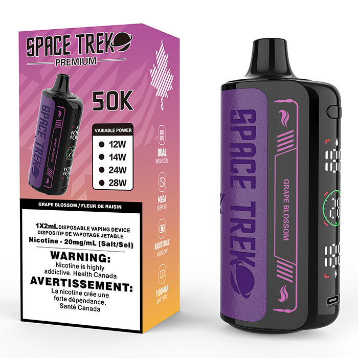 SPACE TREK PREMIUM 50K DISPOSABLE VAPE Grape Blossom / 20MG Disposables SPACE TREK PREMIUM 50K DISPOSABLE VAPE