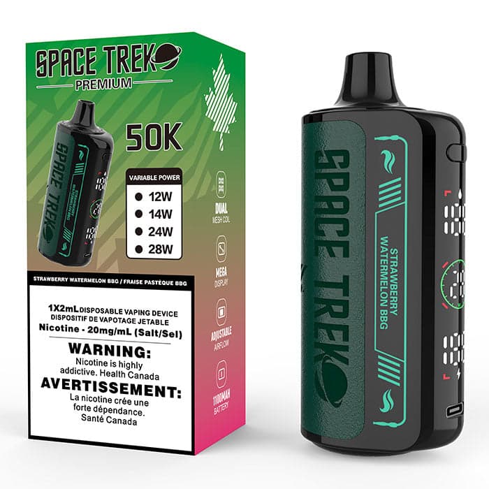 SPACE TREK PREMIUM 50K DISPOSABLE VAPE Strawberry Watermelon Bbg / 20MG Disposables SPACE TREK PREMIUM 50K DISPOSABLE
