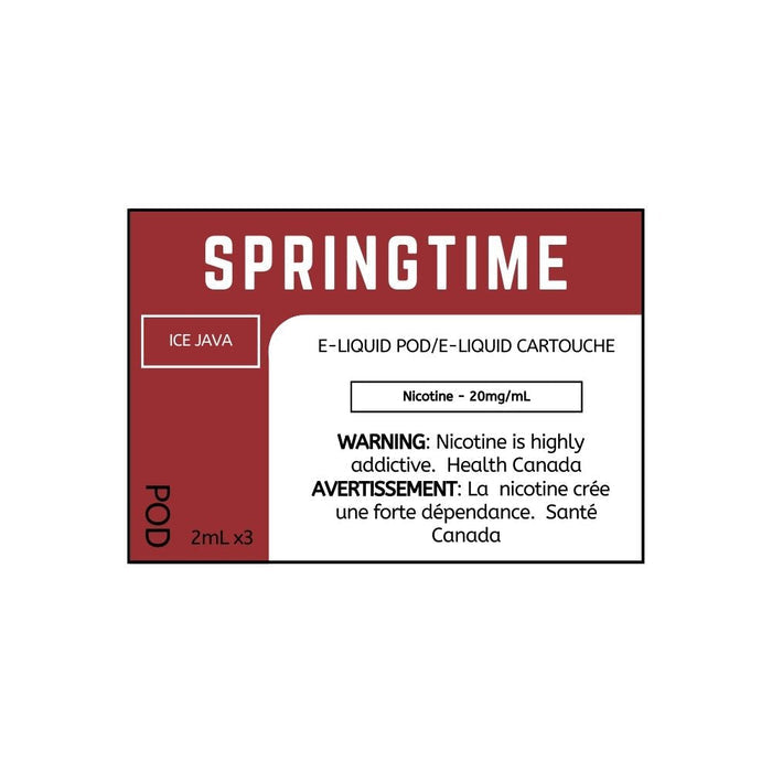 SPRING TIME PODS Ice Java / 20MG Closed Pods SPRING TIME PODS | Downtown Smokes N Vapes