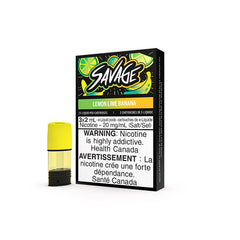 STLTH PREMIUM POD PACKS Lemon Lime Banana by SAVAGE / 20MG Closed Pods STLTH PREMIUM POD PACKS | Downtown Smokes N Vapes