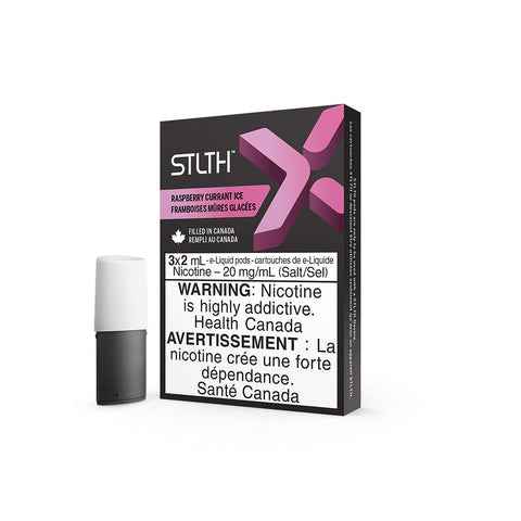 STLTH X POD PACKS RASPBERRY CURRANT ICE / 20MG Closed Pods STLTH X POD PACKS | Downtown Smokes N Vapes