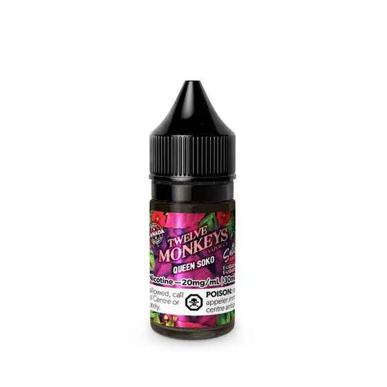 TWELVE MONKEYS SALT NIC 30ML QUEEN SOKO / 10MG Salt Nic TWELVE MONKEYS SALT NIC 30ML | Downtown Smokes N Vapes