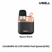 UWELL CALIBURN G3 LITE KOKO OPEN POD KIT Space Black Salt Nic Devices UWELL CALIBURN G3 LITE KOKO OPEN POD KIT