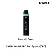 UWELL CALIBURN G3 PRO OPEN POD KIT Emearld Green Salt Nic Devices UWELL CALIBURN G3 PRO OPEN POD KIT | Downtown Smokes