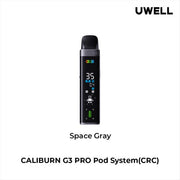UWELL CALIBURN G3 PRO OPEN POD KIT Space Gray Salt Nic Devices UWELL CALIBURN G3 PRO OPEN POD KIT | Downtown Smokes N