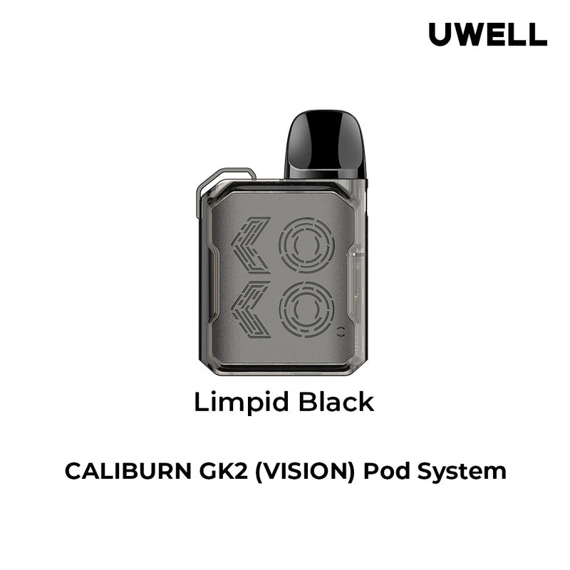 UWELL CALIBURN GK2 VISION POD KIT Limpid Black Salt Nic Devices UWELL CALIBURN GK2 VISION POD KIT | Downtown Smokes N