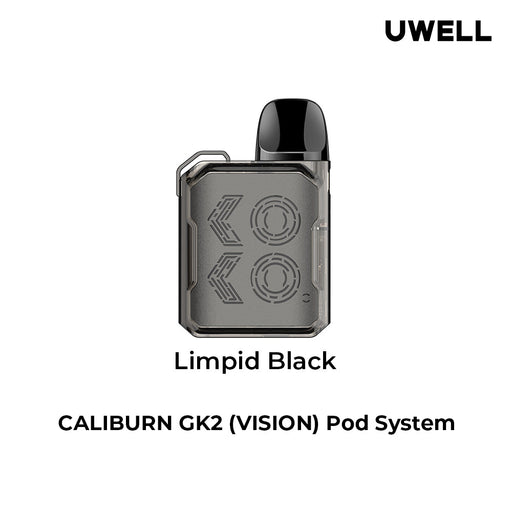 UWELL CALIBURN GK2 VISION POD KIT Limpid Black Salt Nic Devices UWELL CALIBURN GK2 VISION POD KIT | Downtown Smokes N