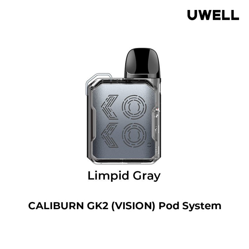 UWELL CALIBURN GK2 VISION POD KIT Limpid Gray Salt Nic Devices UWELL CALIBURN GK2 VISION POD KIT | Downtown Smokes N