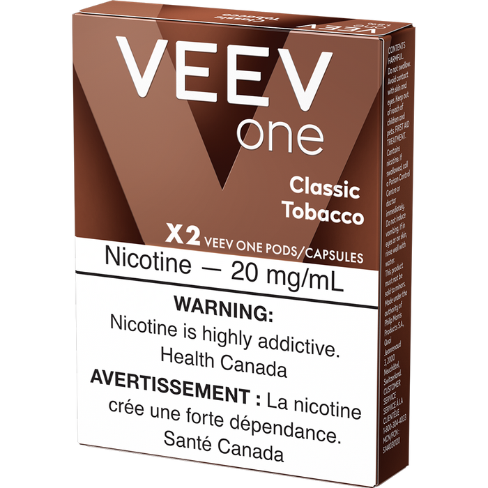 VEEV ONE PODS VEEV ONE CLASSIC TOBACCO 1.8% Closed Pods VEEV ONE PODS | Downtown Smokes N Vapes
