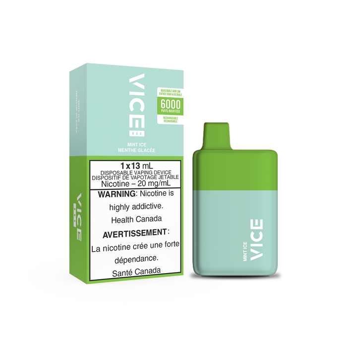 VICE Box MINT ICE / 20MG Disposables VICE Box | Downtown Smokes N Vapes