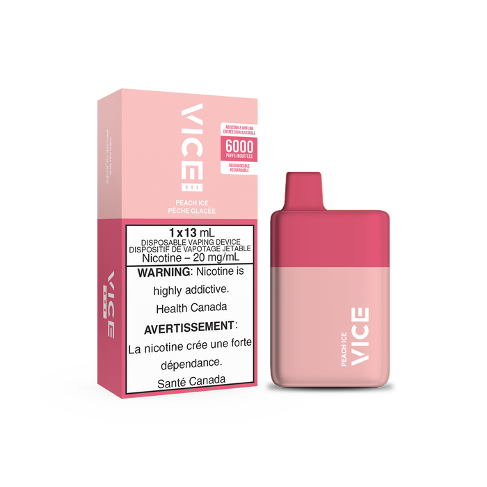 VICE Box PEACH ICE / 20MG Disposables VICE Box | Downtown Smokes N Vapes