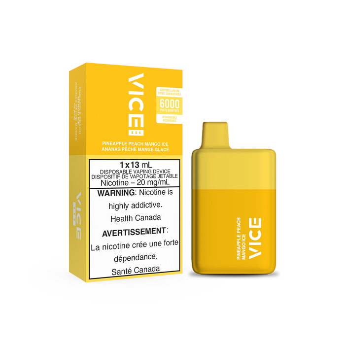 VICE Box PINEAPPLE PEACH MANGO ICE / 20MG Disposables VICE Box | Downtown Smokes N Vapes