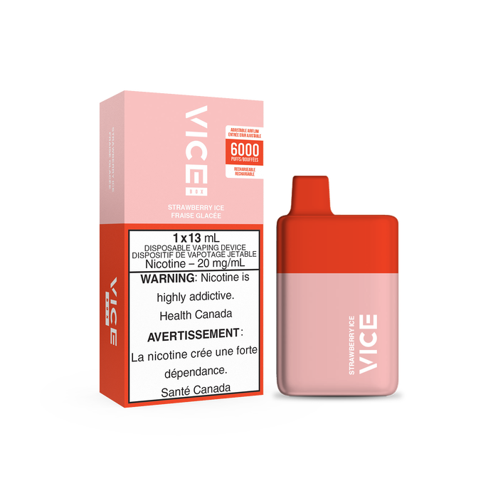 VICE Box STRAWBERRY ICE / 20MG Disposables VICE Box | Downtown Smokes N Vapes