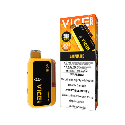 VICE CLICK 50K Disposable Vape Banana Ice / 20MG Disposables VICE CLICK 50K Disposable Vape | Downtown Smokes N Vapes