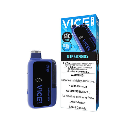 VICE CLICK 50K Disposable Vape Blue Raspberry / 20MG Disposables VICE CLICK 50K Disposable Vape | Downtown Smokes N