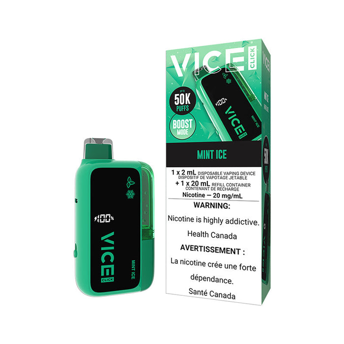 VICE CLICK 50K Disposable Vape Mint Ice / 20MG Disposables VICE CLICK 50K Disposable Vape | Downtown Smokes N Vapes