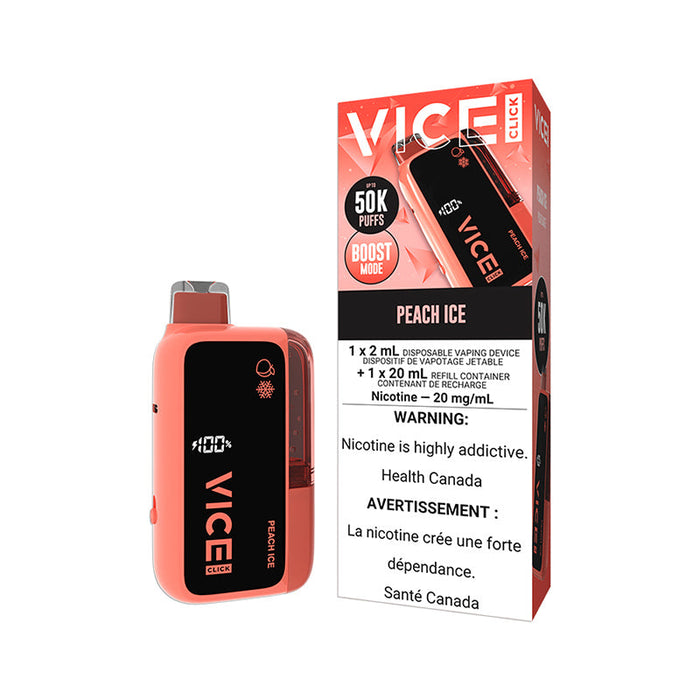 VICE CLICK 50K Disposable Vape Peach Ice / 20MG Disposables VICE CLICK 50K Disposable Vape | Downtown Smokes N Vapes