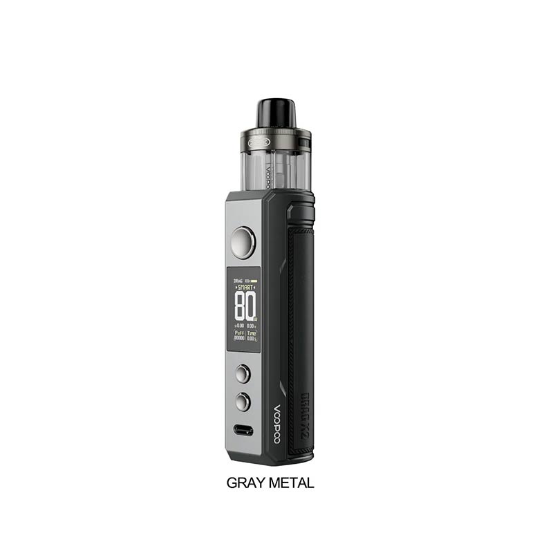 VOOPOO DRAG X2 80W POD KIT Gray Metal Kits VOOPOO DRAG X2 80W POD KIT | Downtown Smokes N Vapes