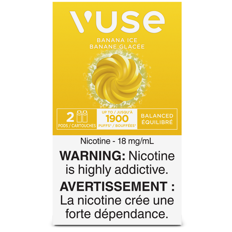 VUSE PODS (Balanced Bold + & Mellow) Banana Ice / 18MG (Balanced) Closed Pods VUSE PODS (Balanced Bold + & Mellow)