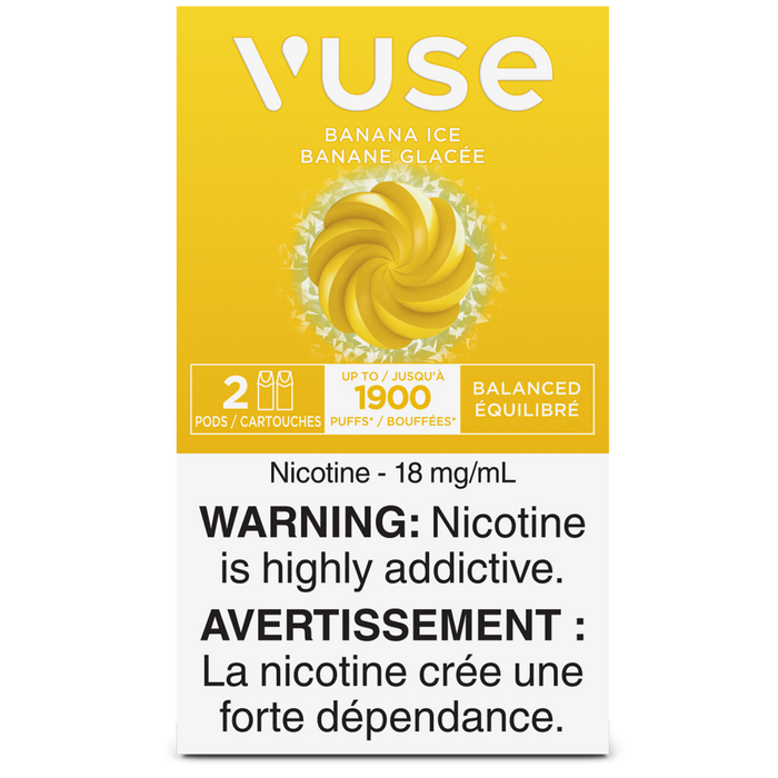 VUSE PODS (Balanced Bold + & Mellow) Banana Ice / 18MG (Balanced) Closed Pods VUSE PODS (Balanced Bold + & Mellow)