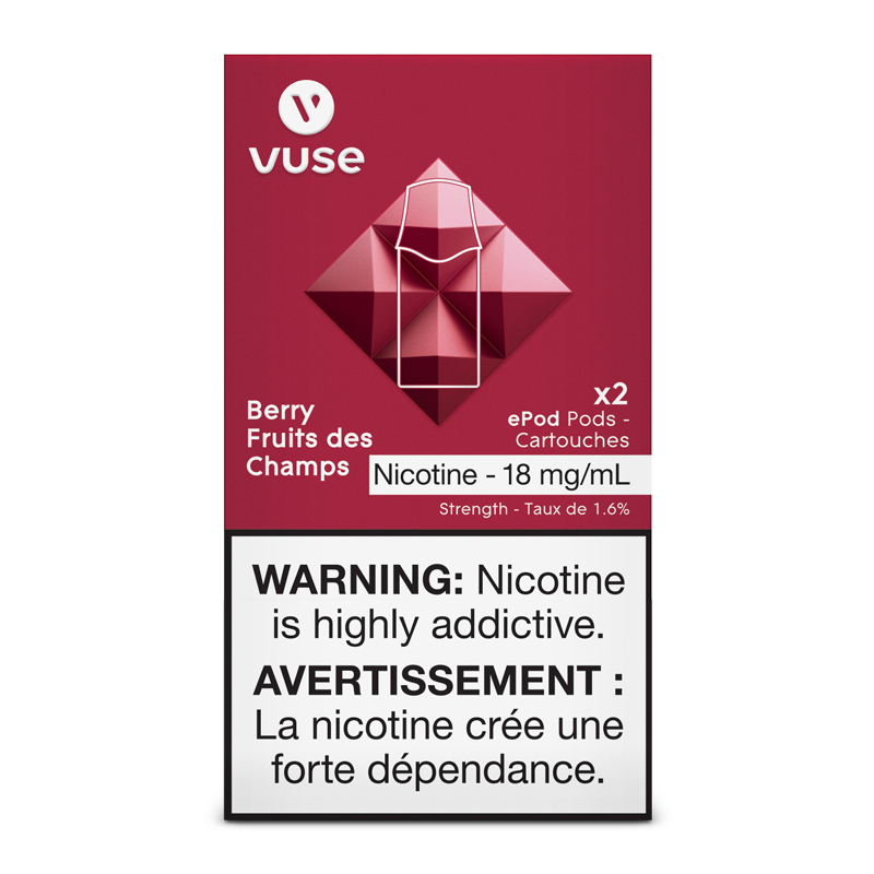 VUSE PODS (Balanced Bold + & Mellow) Berry / 18MG (Balanced) Closed Pods VUSE PODS (Balanced Bold + & Mellow)
