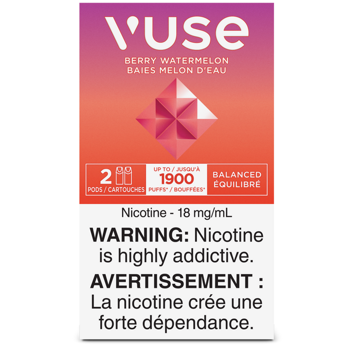 VUSE PODS (Balanced Bold + & Mellow) Berry Watermelon / 18MG (Balanced) Closed Pods VUSE PODS (Balanced Bold + &