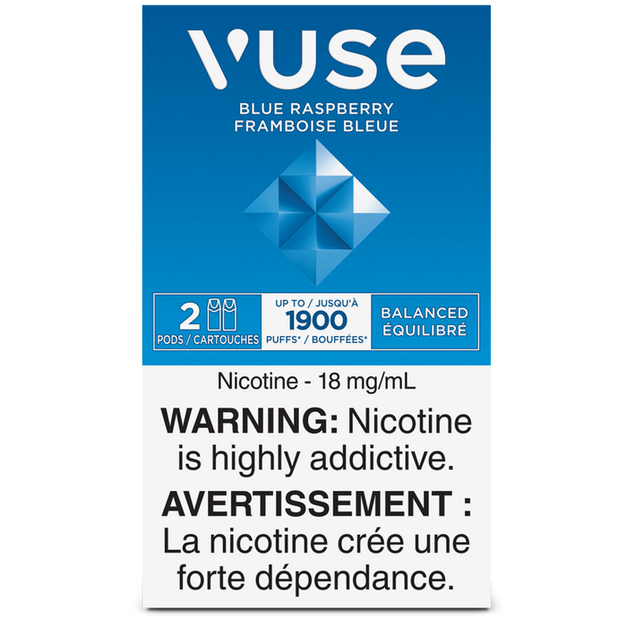 VUSE PODS (Balanced Bold + & Mellow) Blue Raspberry / 18MG (Balanced) Closed Pods VUSE PODS (Balanced Bold + & Mellow)