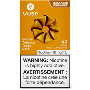 VUSE PODS (Balanced Bold + & Mellow) Golden Tobacco / 18MG (Balanced) Closed Pods VUSE PODS (Balanced Bold + & Mellow)