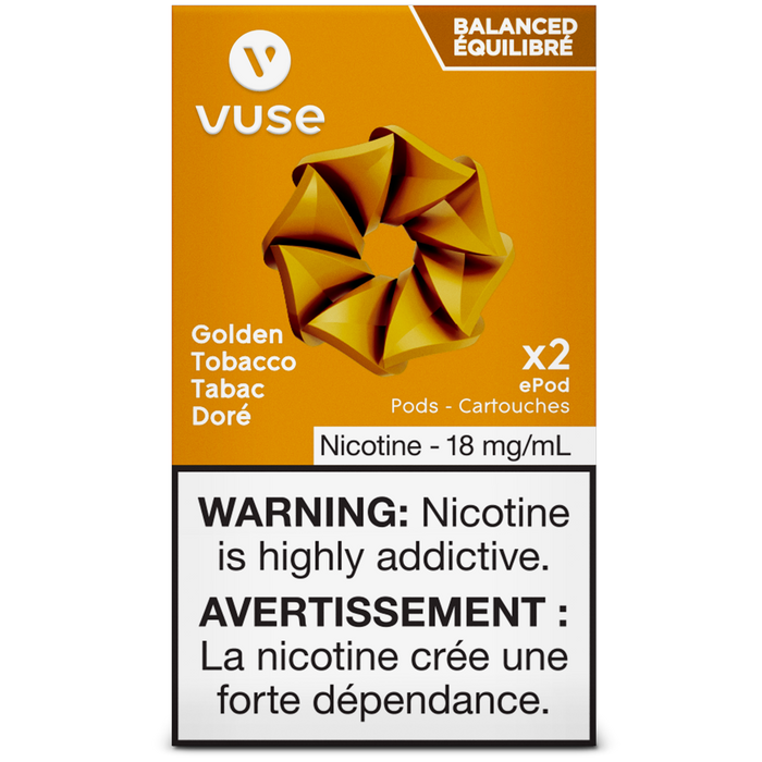 VUSE PODS (Balanced Bold + & Mellow) Golden Tobacco / 18MG (Balanced) Closed Pods VUSE PODS (Balanced Bold + & Mellow)