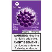 VUSE PODS (Balanced Bold + & Mellow) Grape Ice / 18MG (Balanced) Closed Pods VUSE PODS (Balanced Bold + & Mellow)