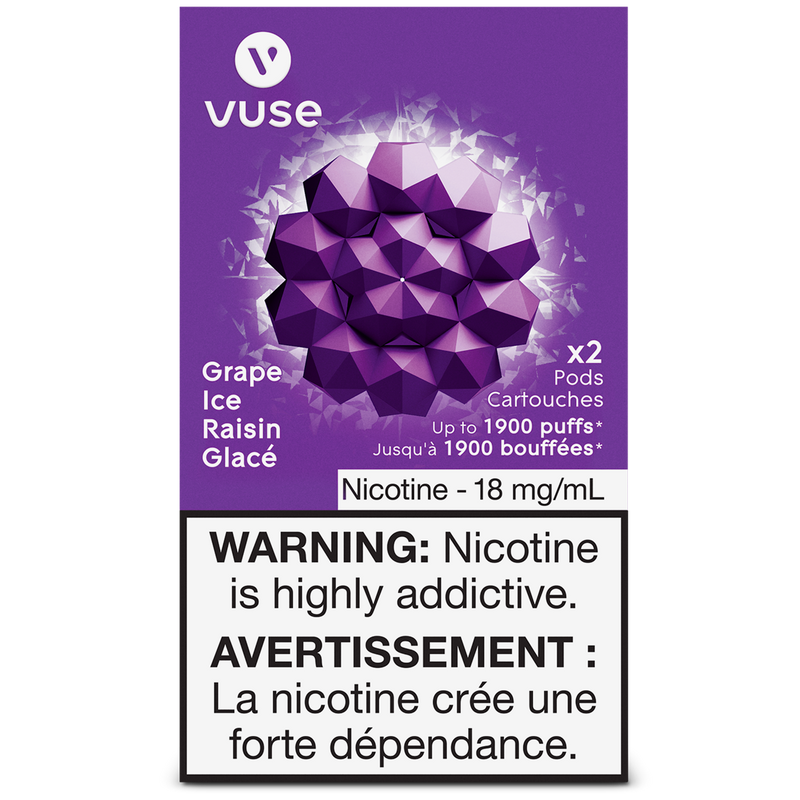 VUSE PODS (Balanced Bold + & Mellow) Grape Ice / 18MG (Balanced) Closed Pods VUSE PODS (Balanced Bold + & Mellow)