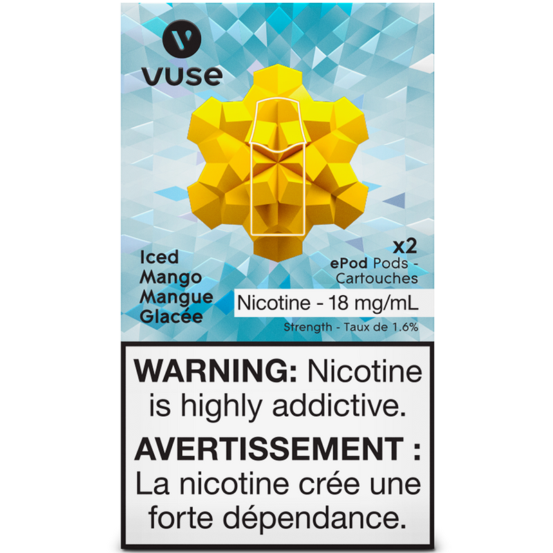 VUSE PODS (Balanced Bold + & Mellow) Iced Mango / 18MG (Balanced) Closed Pods VUSE PODS (Balanced Bold + & Mellow)