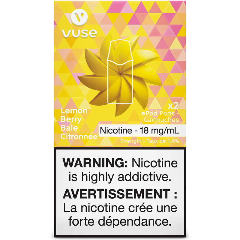 VUSE PODS (Balanced Bold + & Mellow) Lemon Berry / 18MG (Balanced) Closed Pods VUSE PODS (Balanced Bold + & Mellow)