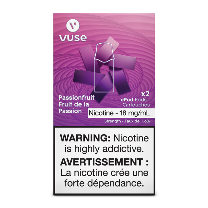 VUSE PODS (Balanced Bold + & Mellow) Passionfruit / 18MG (Balanced) Closed Pods VUSE PODS (Balanced Bold + & Mellow)