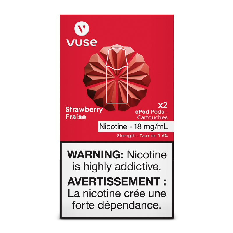 VUSE PODS (Balanced Bold + & Mellow) Strawberry / 18MG (Balanced) Closed Pods VUSE PODS (Balanced Bold + & Mellow)