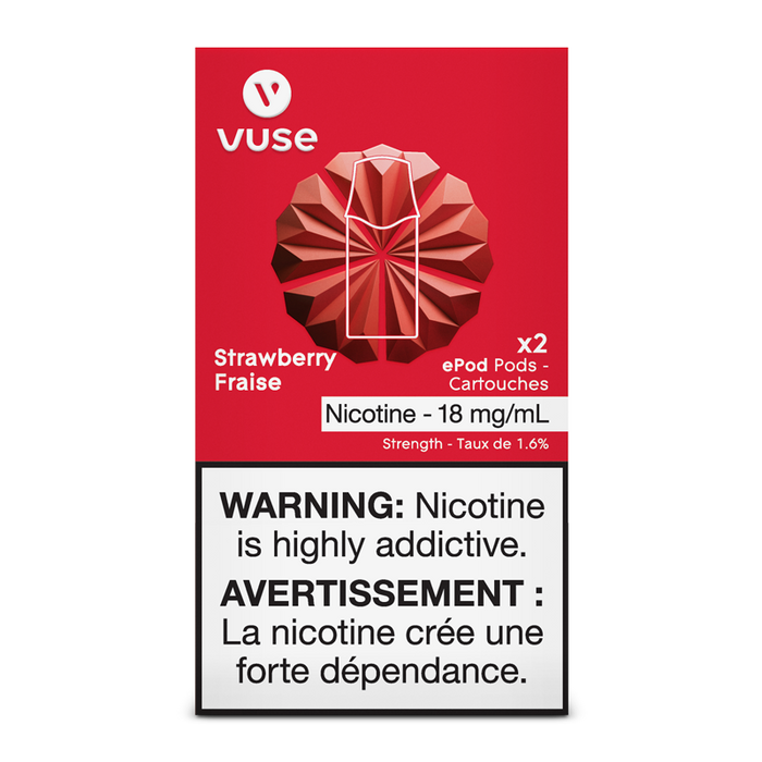 VUSE PODS (Balanced Bold + & Mellow) Strawberry / 18MG (Balanced) Closed Pods VUSE PODS (Balanced Bold + & Mellow)