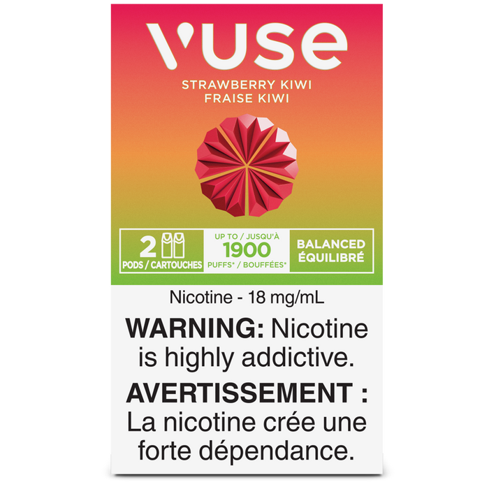 VUSE PODS (Balanced Bold + & Mellow) Strawberry Kiwi / 18MG (Balanced) Closed Pods VUSE PODS (Balanced Bold + & Mellow)